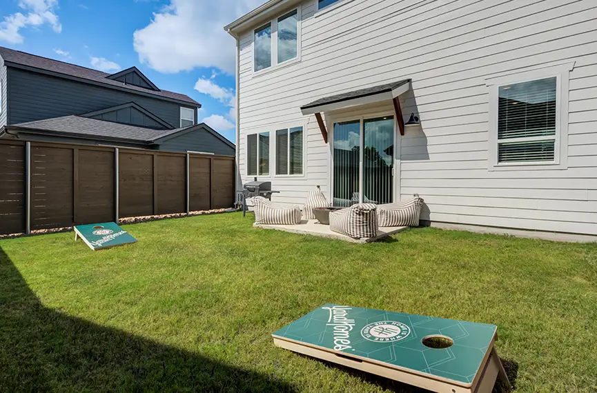 Private backyard
